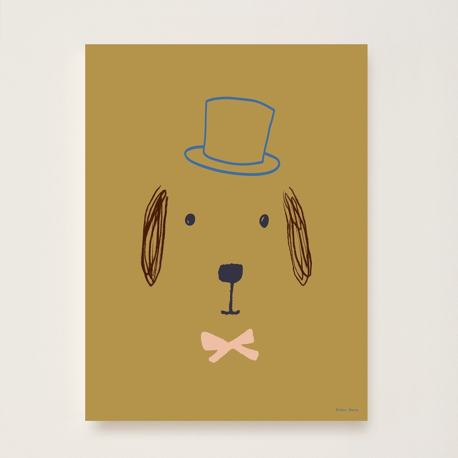 Bruno Dog Kids Art Print by Hibou Home