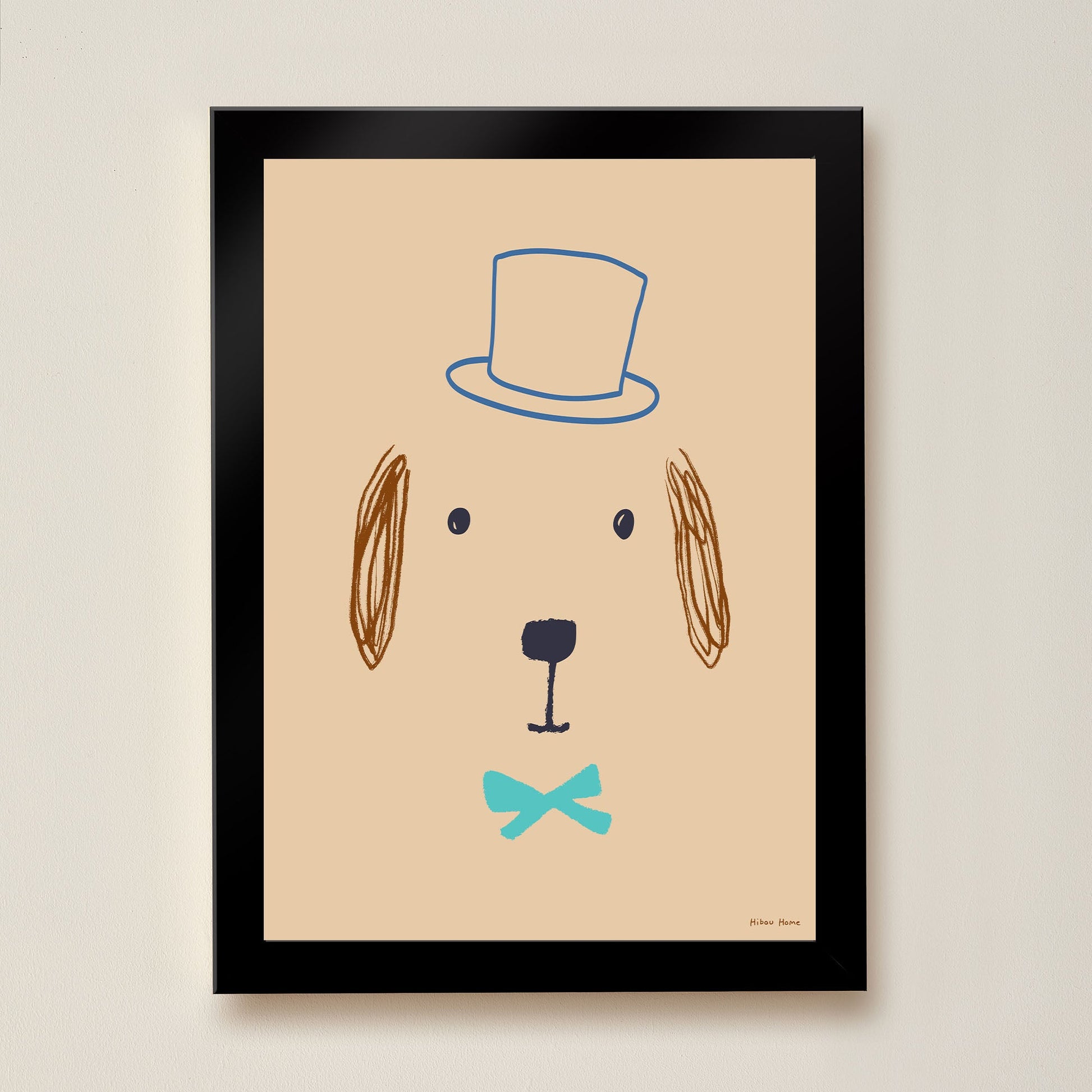 Bruno Dog Kids Art Print by Hibou Home