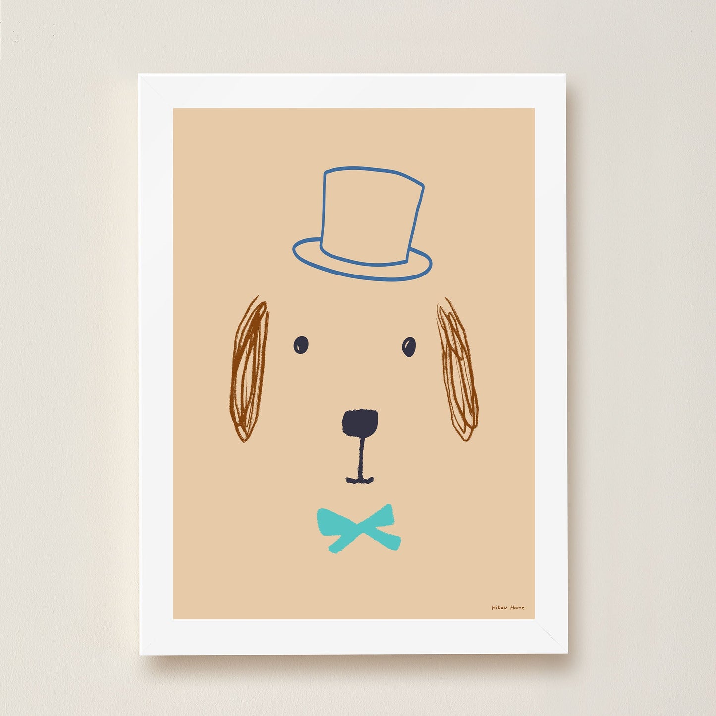 Bruno Dog Kids Art Print by Hibou Home