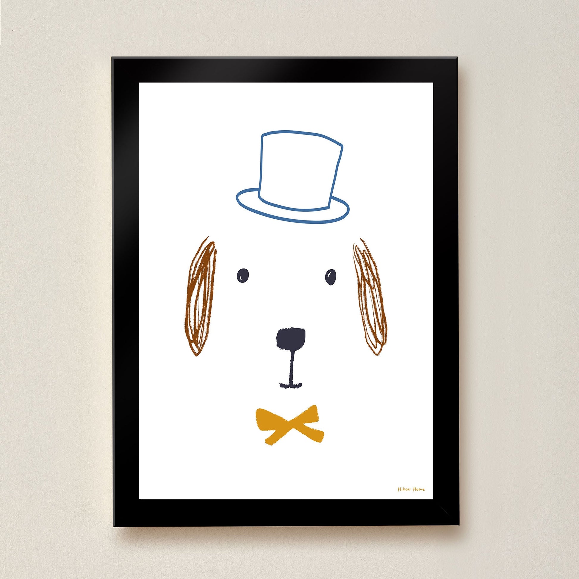 Bruno Dog Kids Art Print by Hibou Home