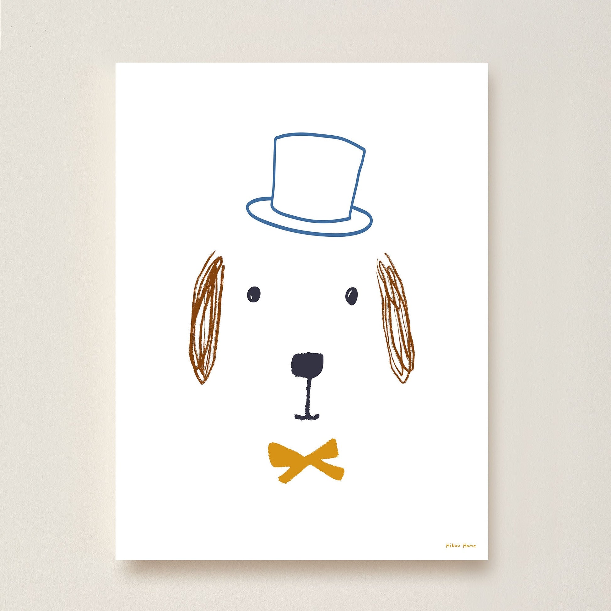 Bruno Dog Kids Art Print by Hibou Home