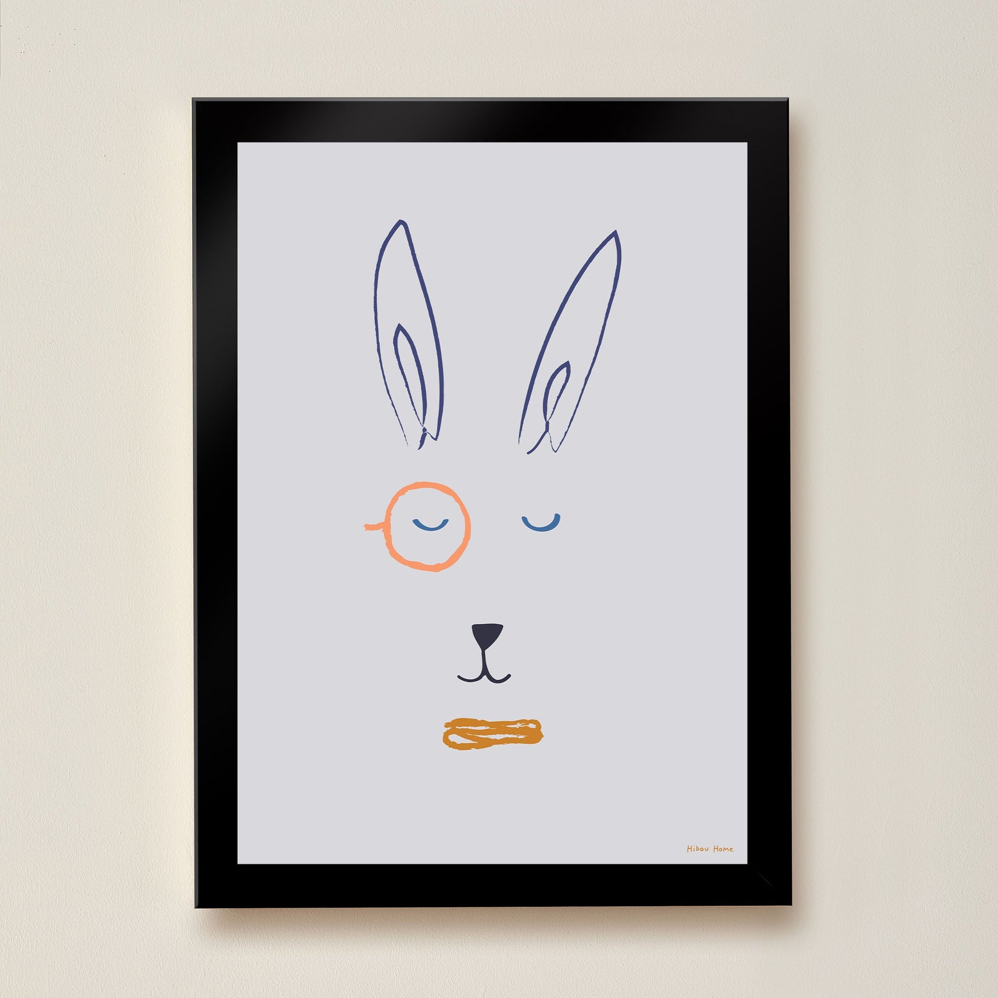 Hector Hare Kids Art Print by Hibou Home