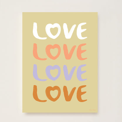 LOVE Kids Art Print by Hibou Home