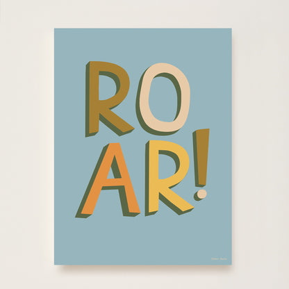 ROAR! Kids Art Print by Hibou Home