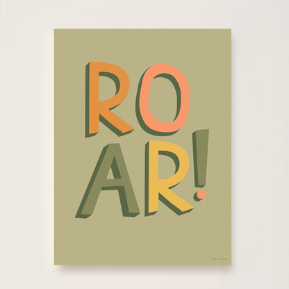ROAR! Kids Art Print by Hibou Home