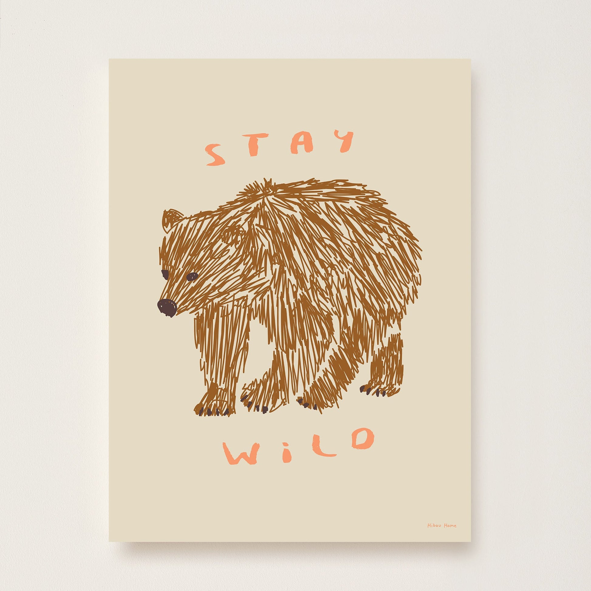 Stay Wild Kids Art Print by Hibou Home