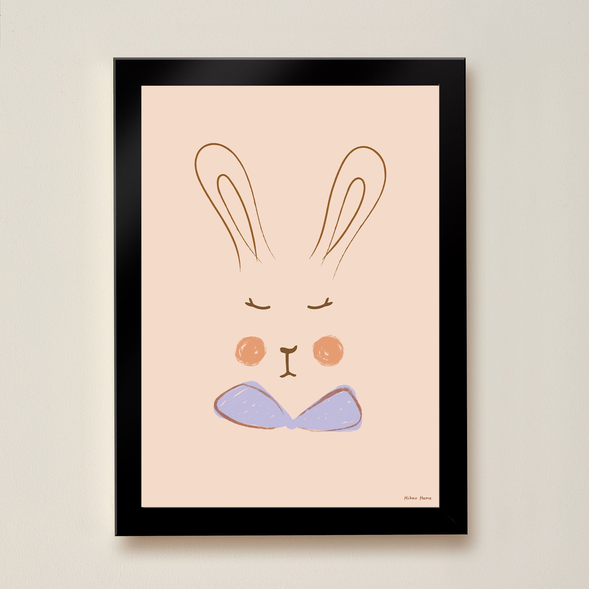Sylvie Rabbit Kids Art Print by Hibou Home