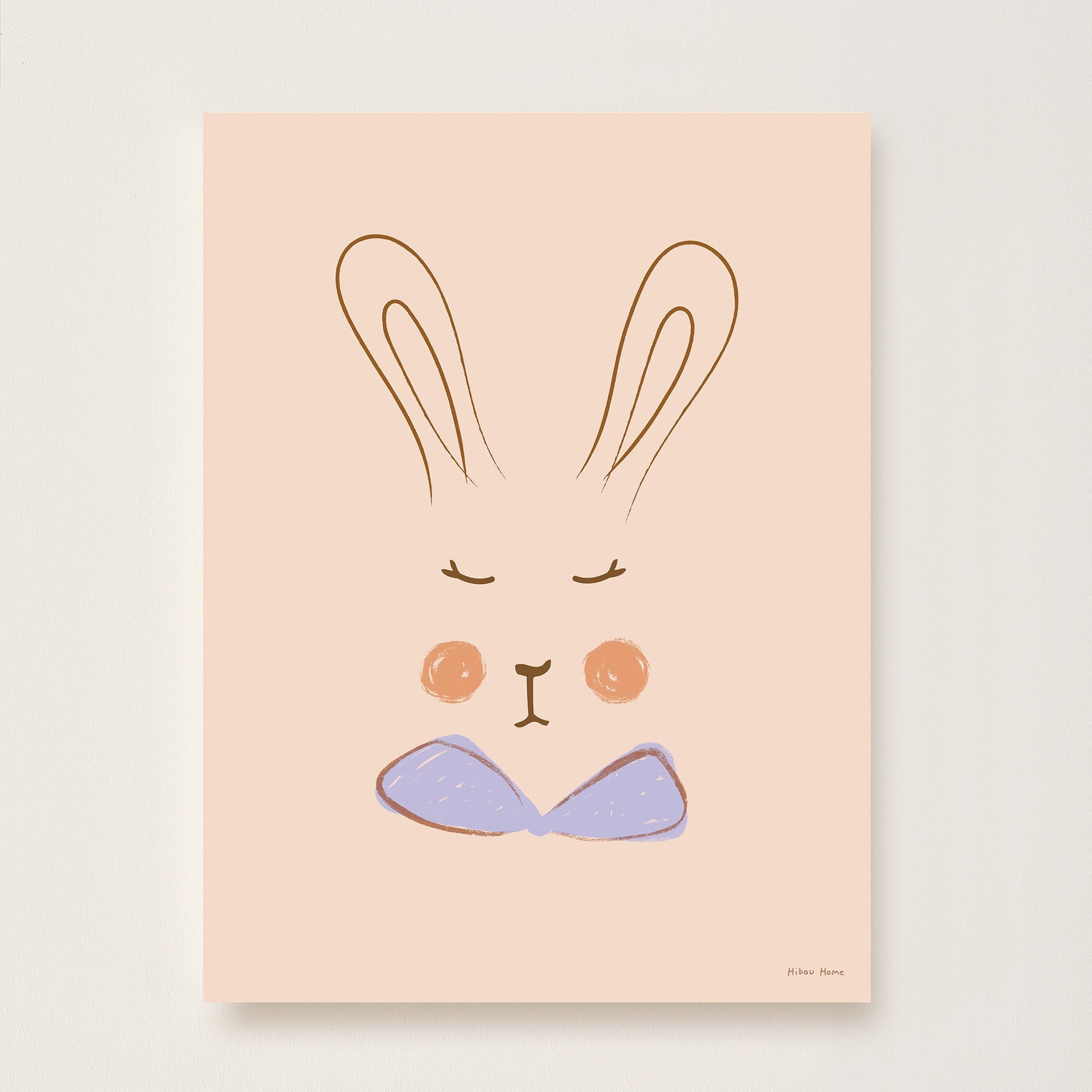 Sylvie Rabbit Kids Art Print by Hibou Home