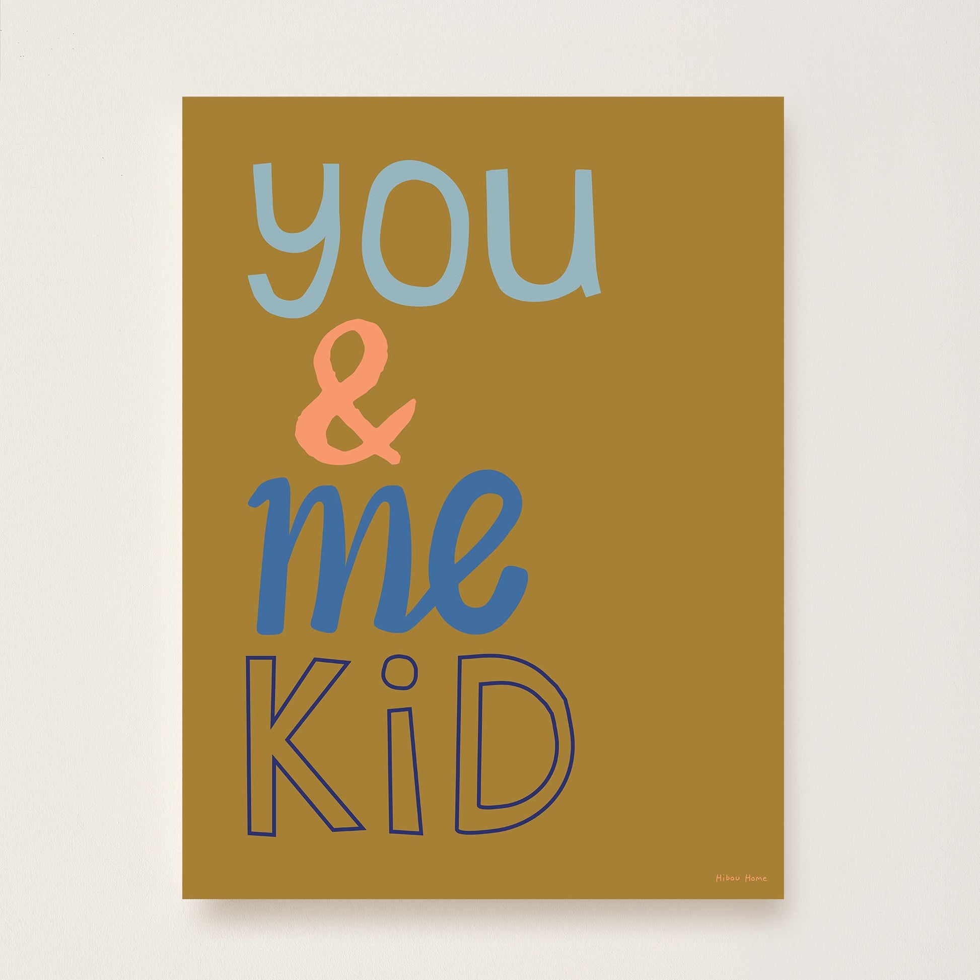 You & Me Kid Art Print by Hibou Home