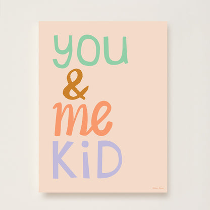You & Me Kid Art Print by Hibou Home