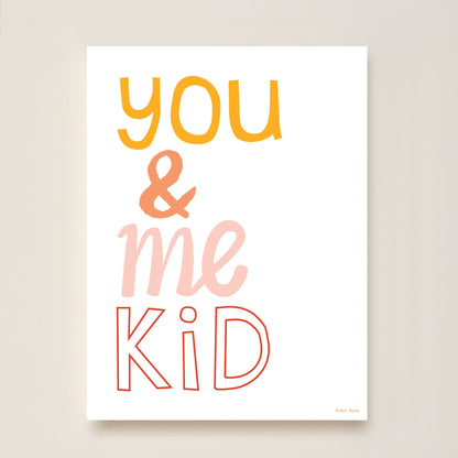 You & Me Kid Art Print by Hibou Home