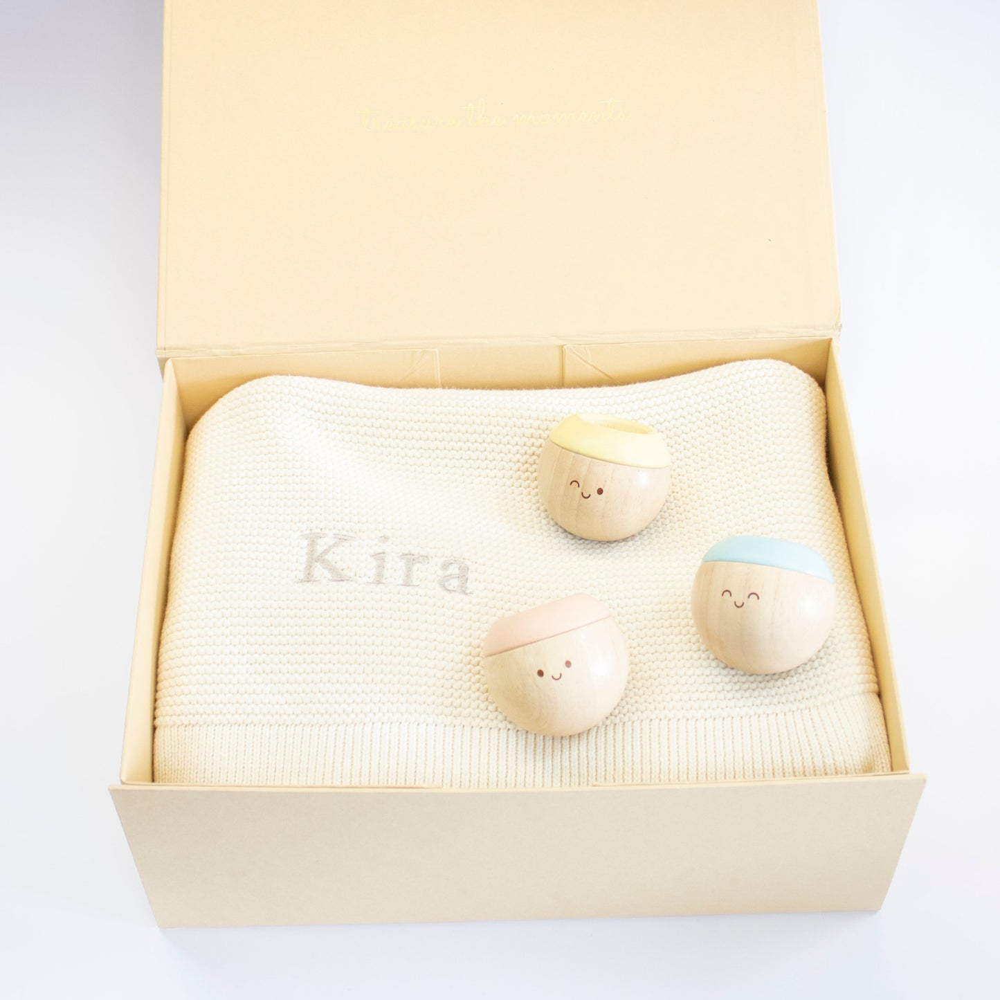 Blanket & Sensory Balls Personalised Baby Gift Set by The Baby Gifting Co.