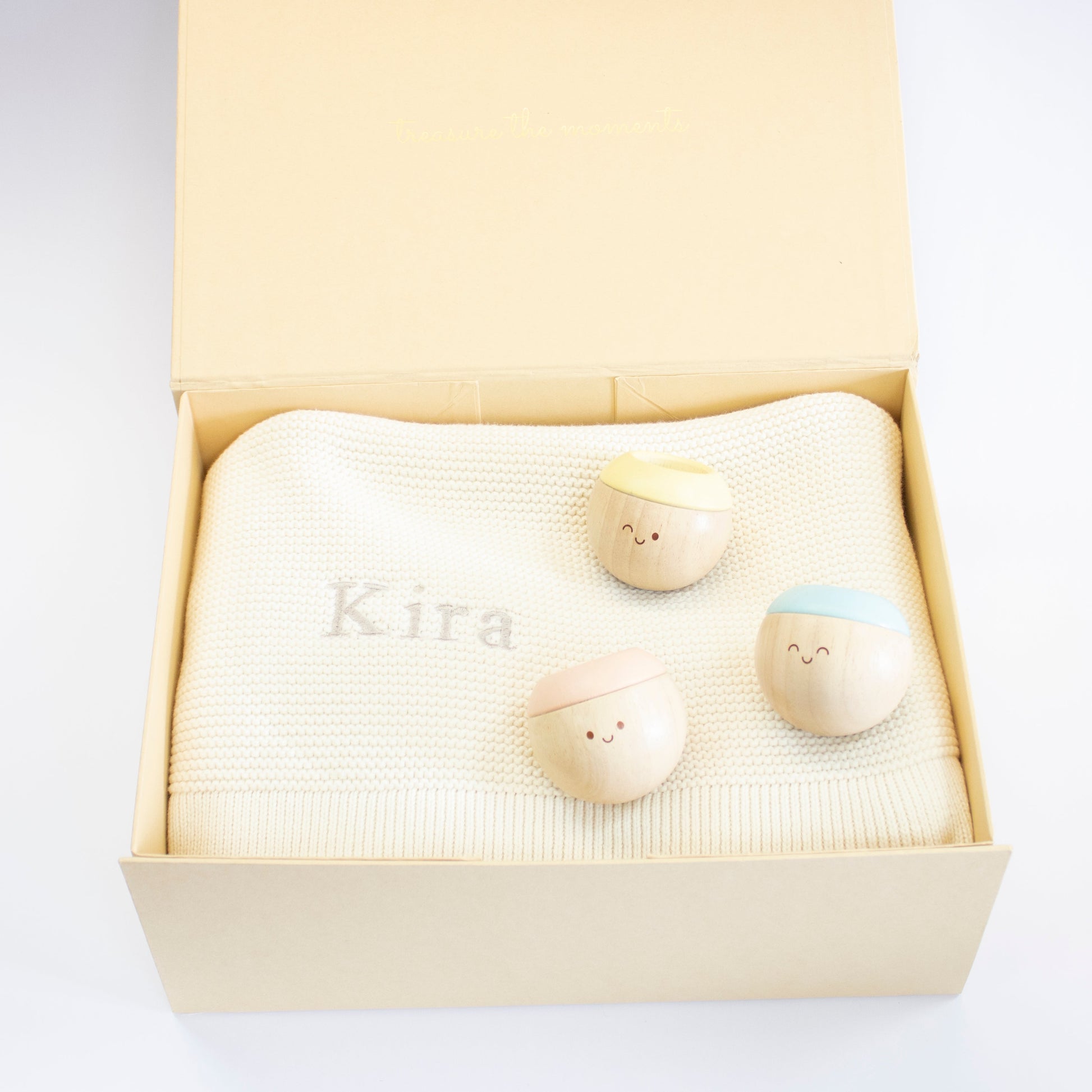 Blanket & Sensory Balls Personalised Baby Gift Set by The Baby Gifting Co.