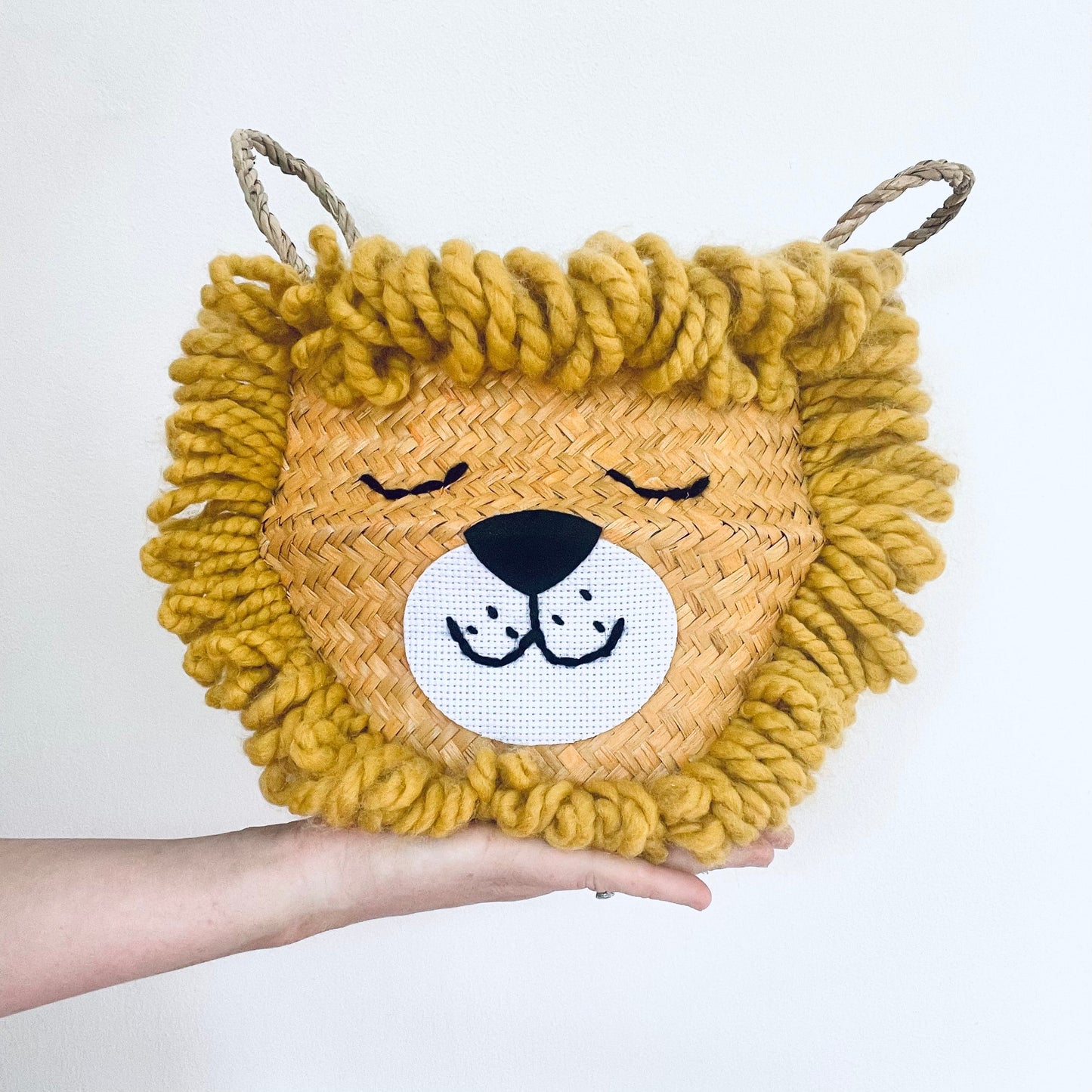 Bellybambino Yellow Lion Seagrass Basket - Small