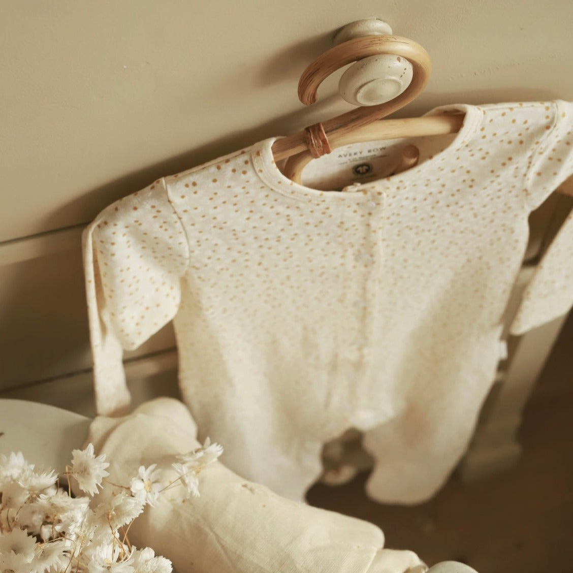 Avery Row Printed Baby Sleepsuit - Daisy Meadow