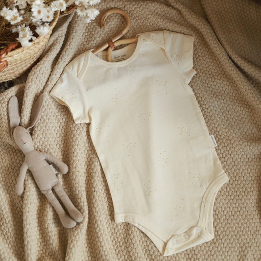 Avery Row Organic Printed Baby Bodysuit - Wild Chamomile