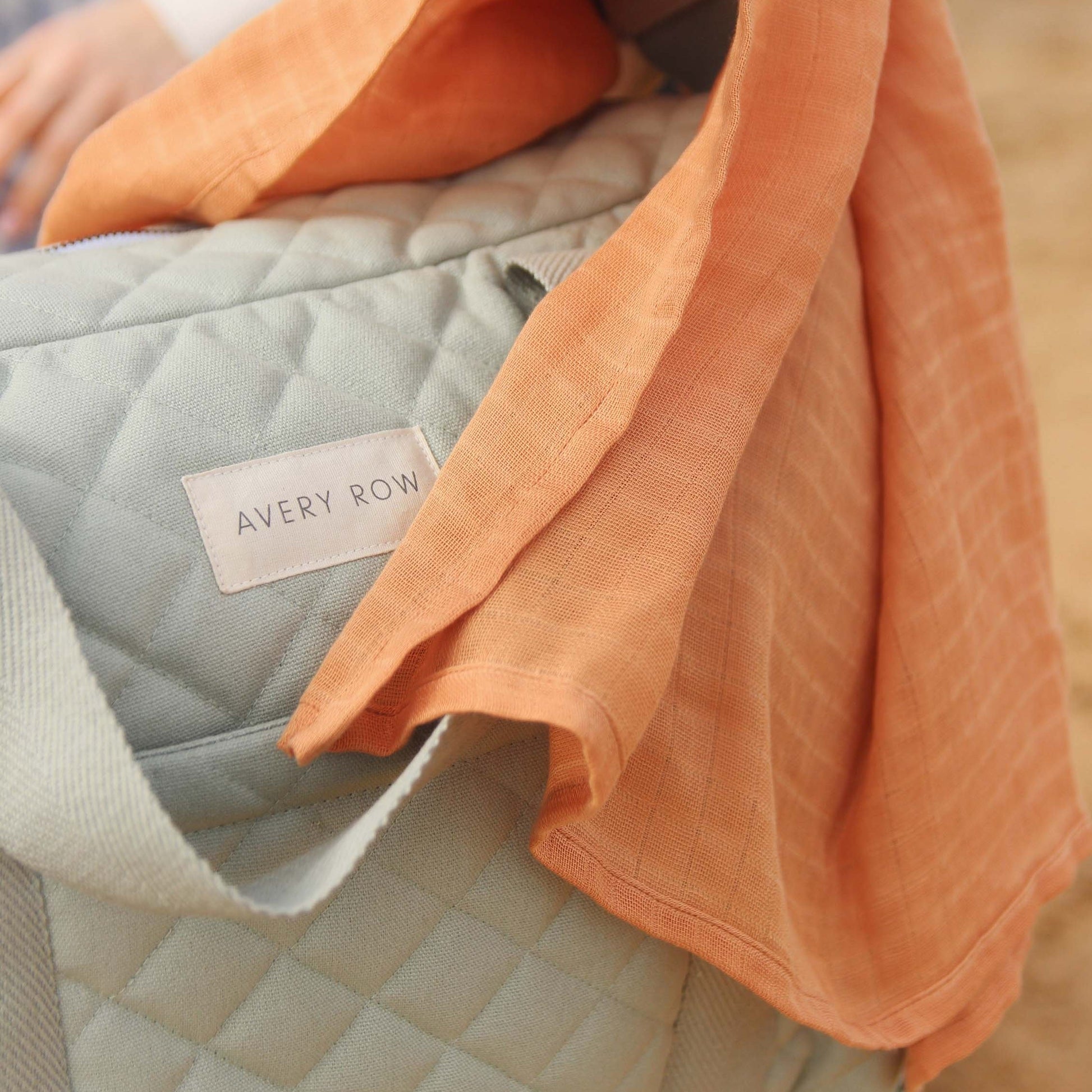 Avery Row Baby Changing Bag with Pram Clips - Sage