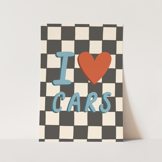 Kid of the Village I Love Cars Art Print