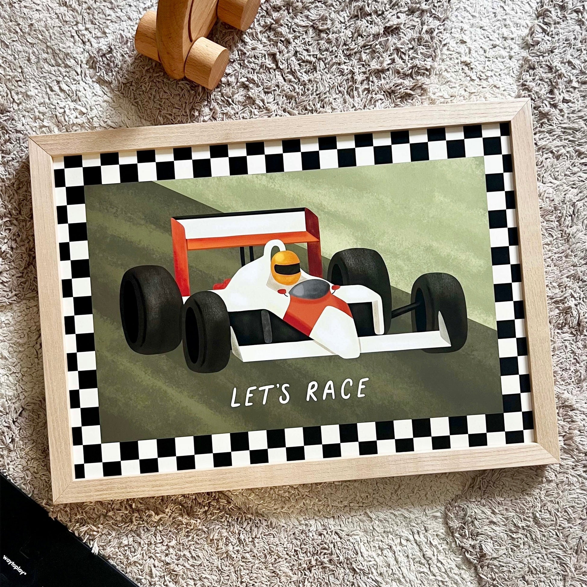 Kid of the Village Let's Race Art Print