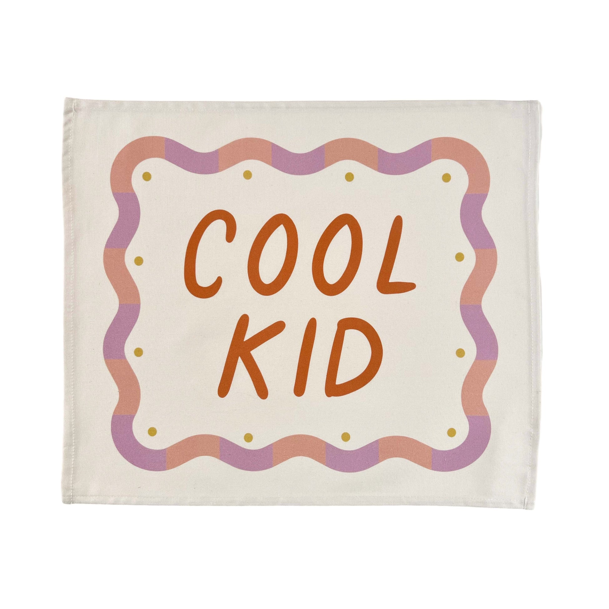 Kid of the Village Cool Kid Wall Banner - Orange