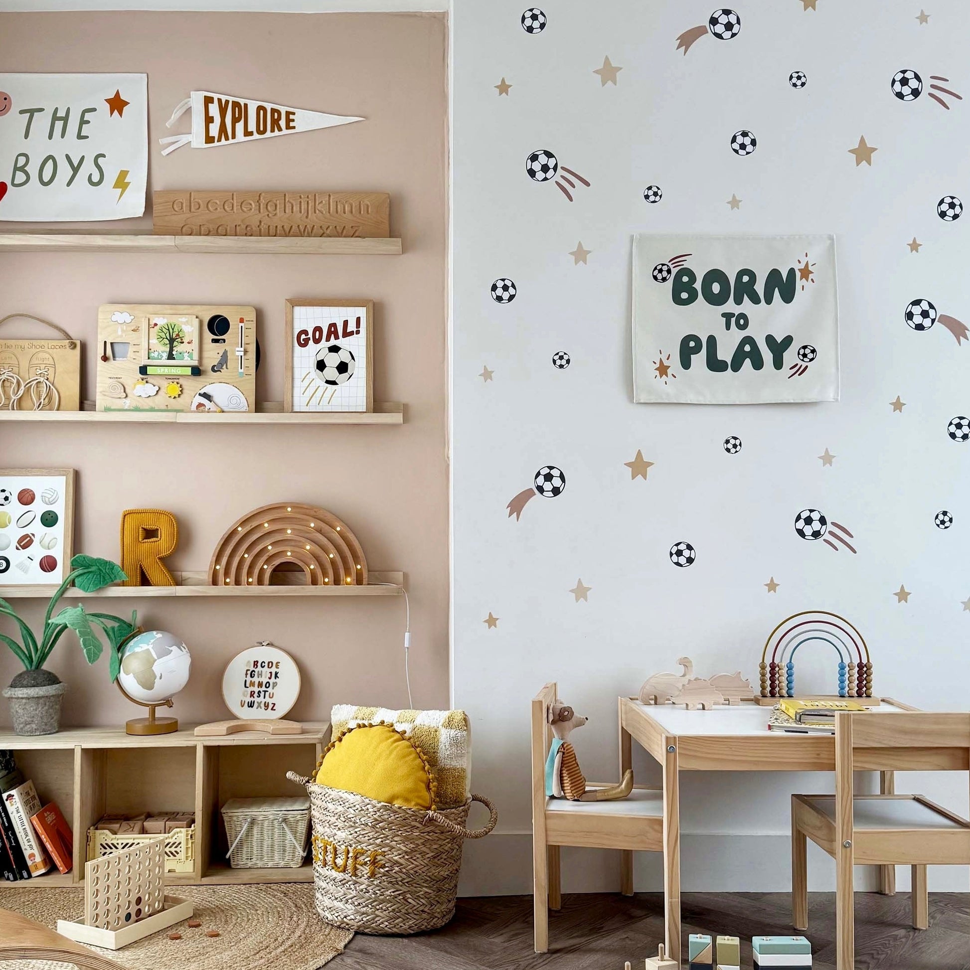 Kid of the Village Born to Play Wall Banner