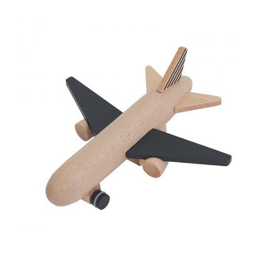 Kiko & GG Wooden Wind-Up Jet - Black