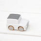 Kiko & GG Kuruma Classic Wooden Wind Up Car - White/Stripes