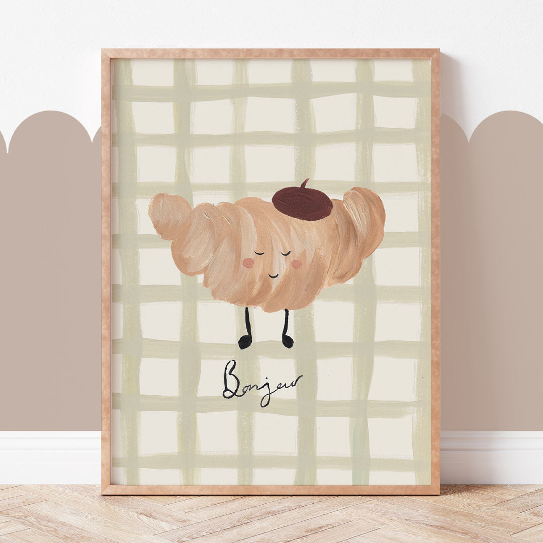 Lion & The Pear Croissant - Food Art Print