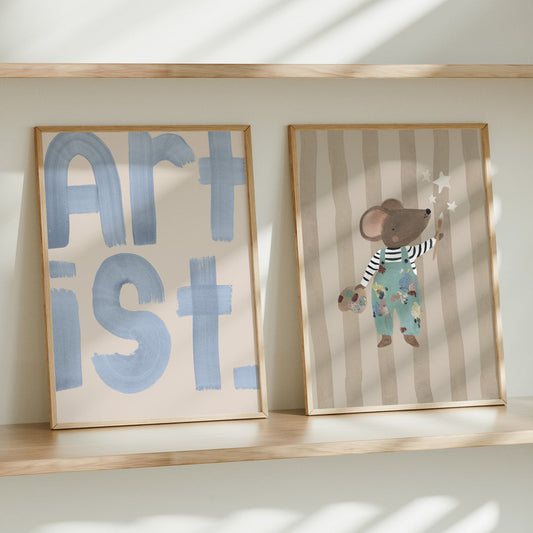 Lion & The Pear 'Artist' Art Print