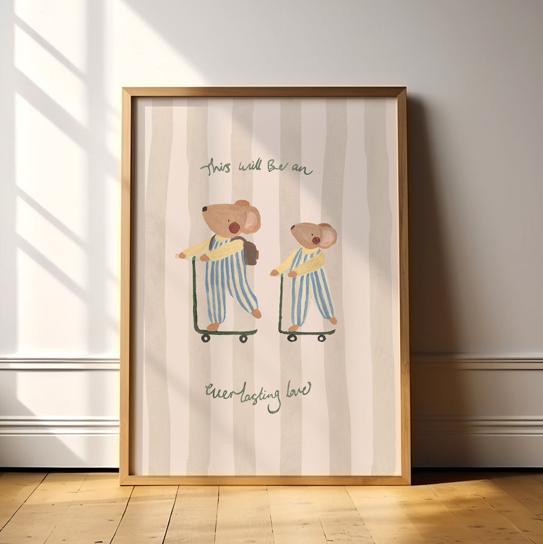 Lion & The Pear Everlasting Love - Mice Brothers Art Print
