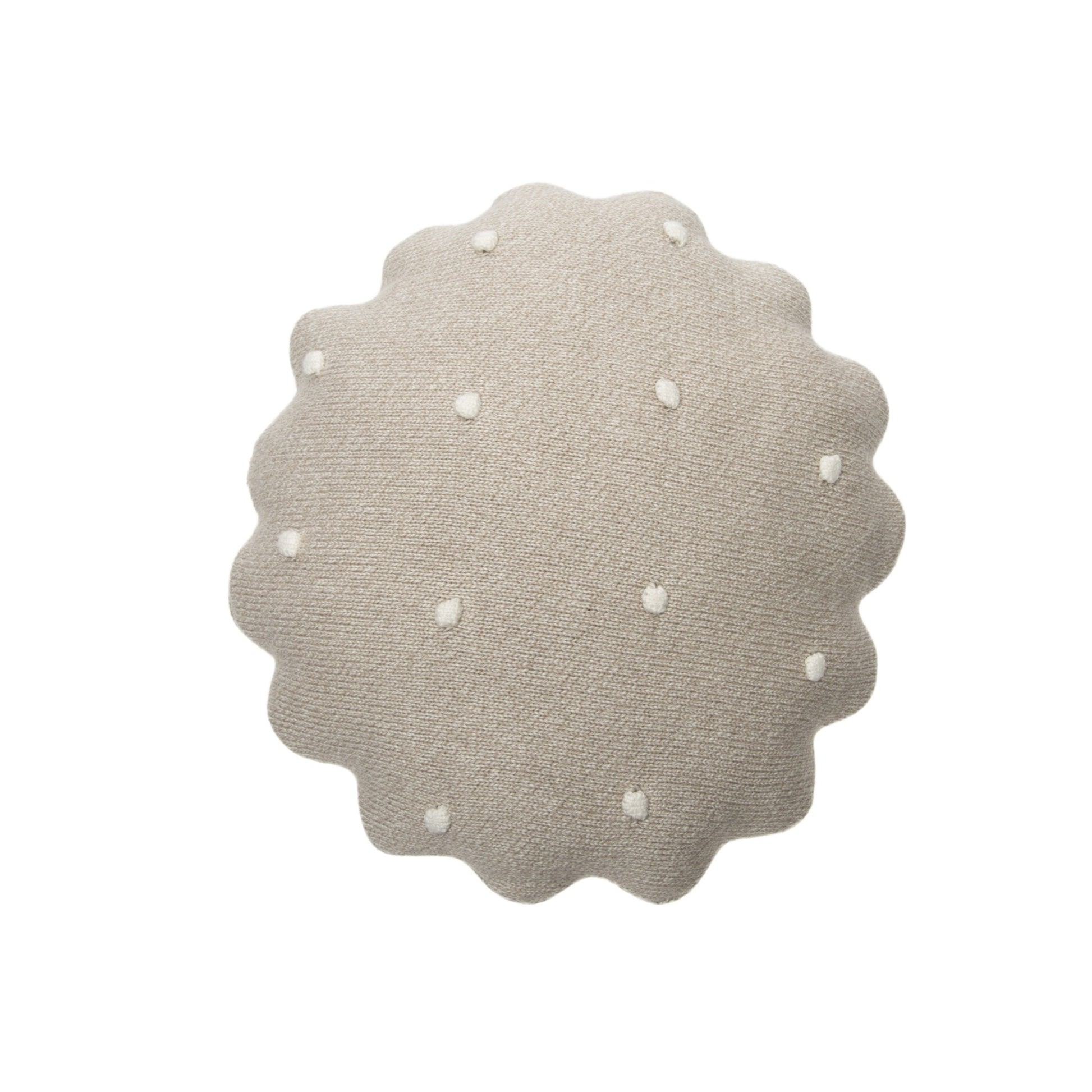 Lorena Canals Knitted Cushion - Round Biscuit (4 Colours Available)