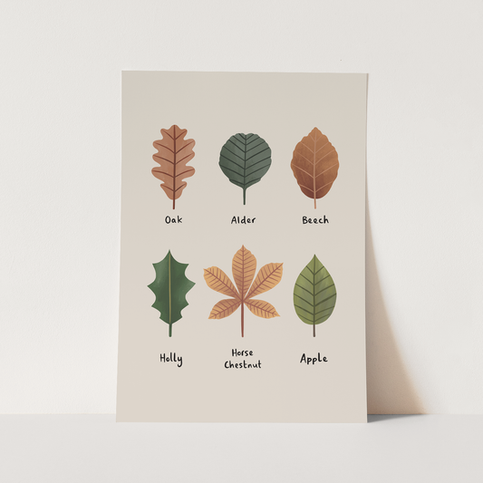 Kid of the Village Leaves Art Print - Stone