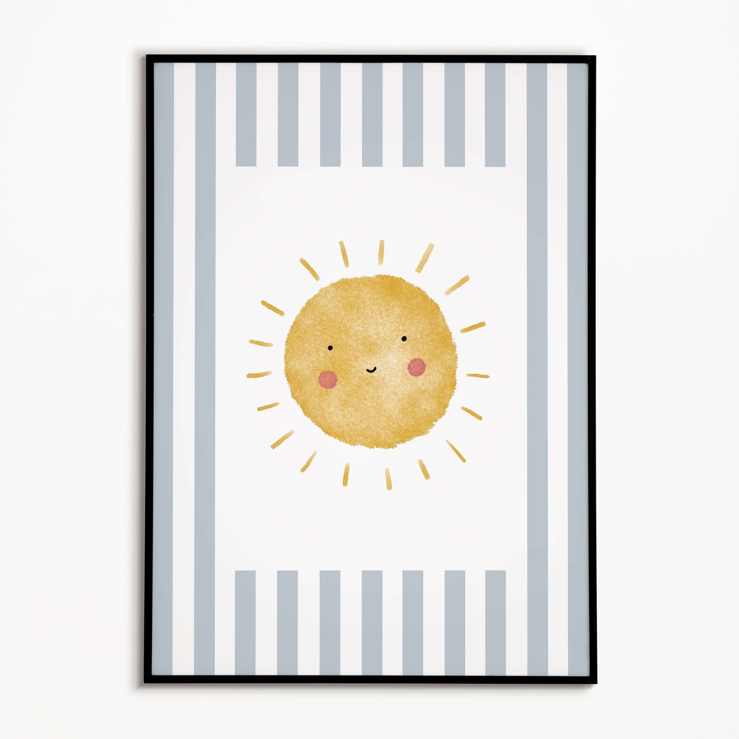 The Little Jones Sunshine Print - Pale Blue Stripes
