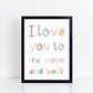 The Little Jones I Love You to the Moon and Back Print