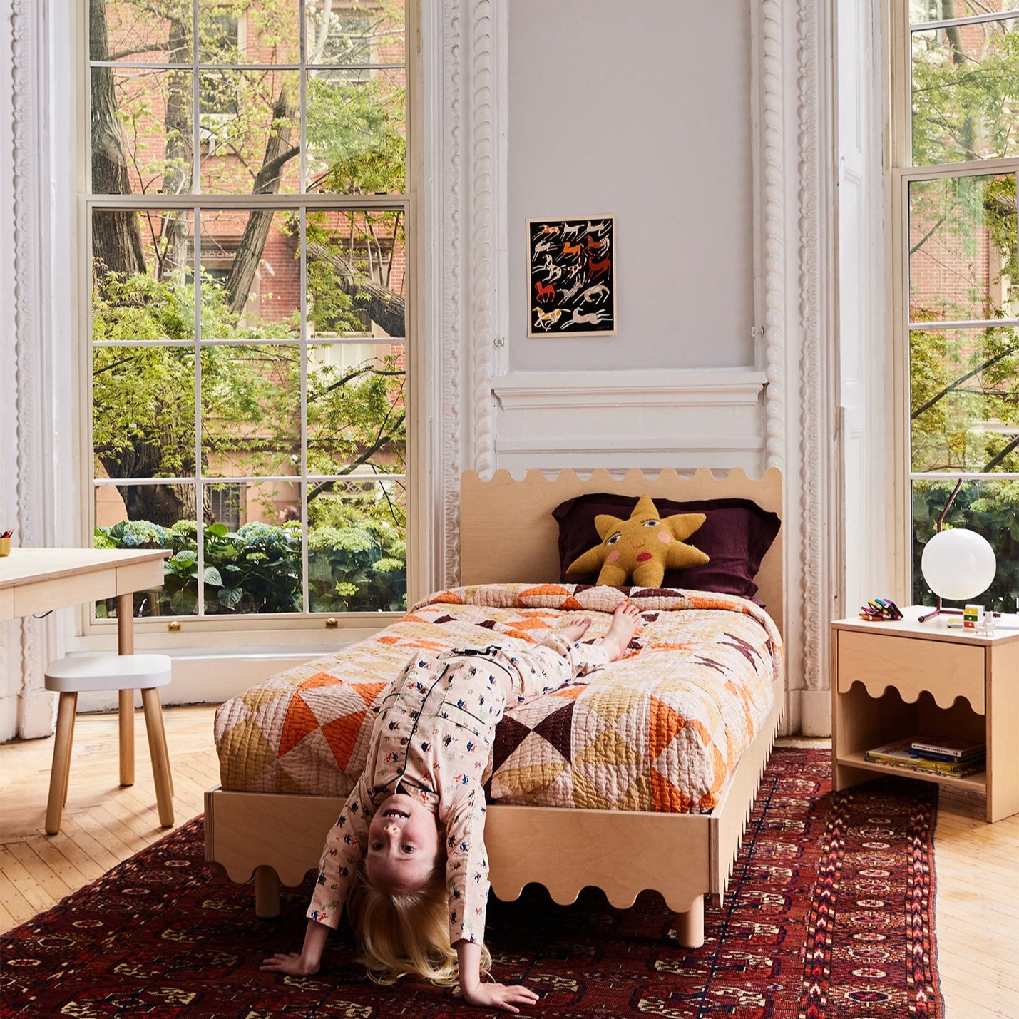 Oeuf NYC Moss Twin Single Bed - Birch