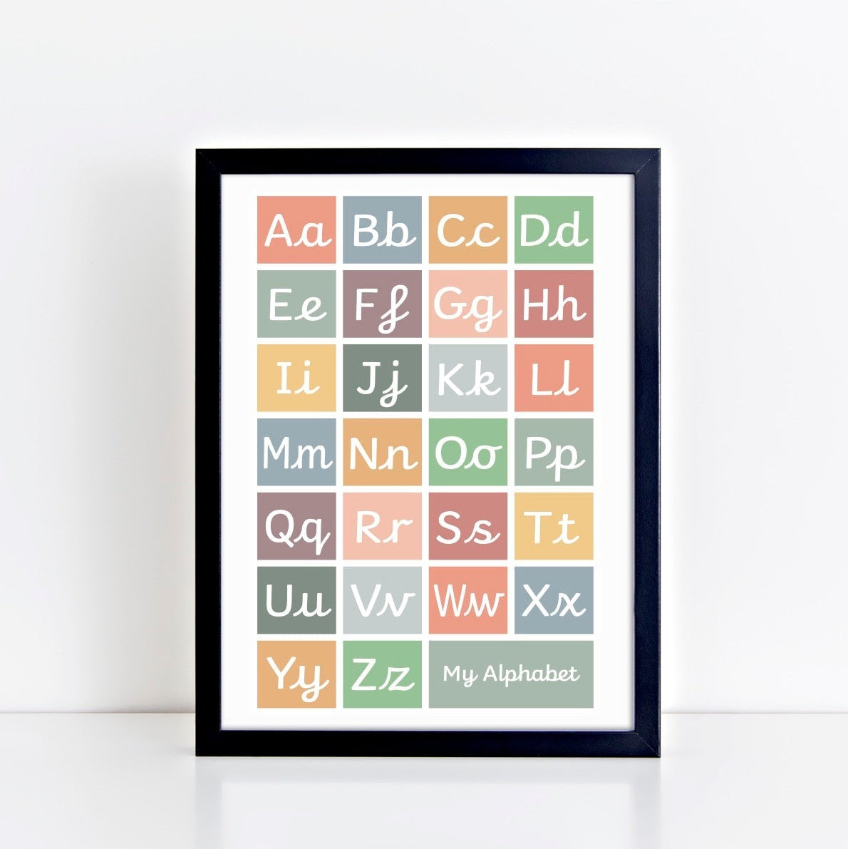 The Little Jones Handwriting Alphabet Print - Muted
