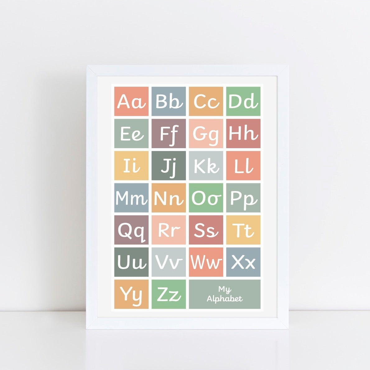 The Little Jones Handwriting Alphabet Print - Muted