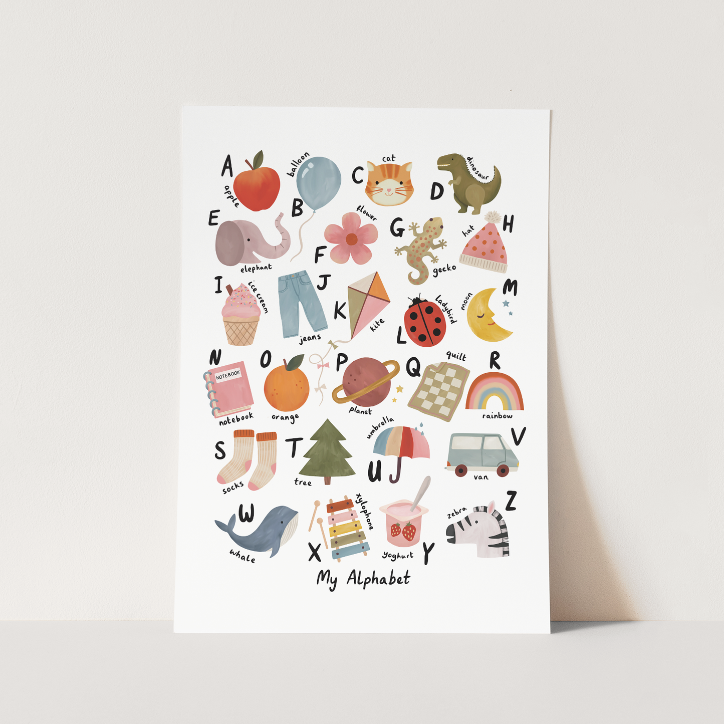 Kid of the Village My Alphabet Art Print