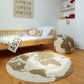 Lorena Canals Pouf - Rugcycled - World Map