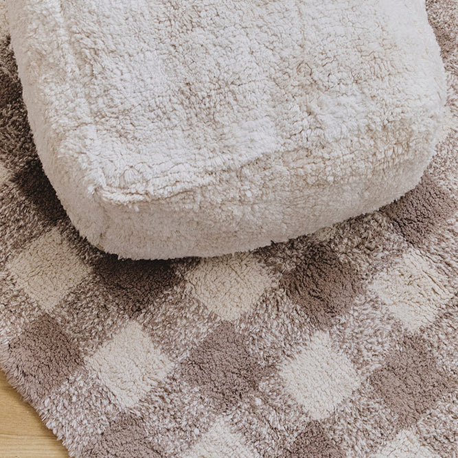 Lorena Canals Pouf - Vichy Ivory