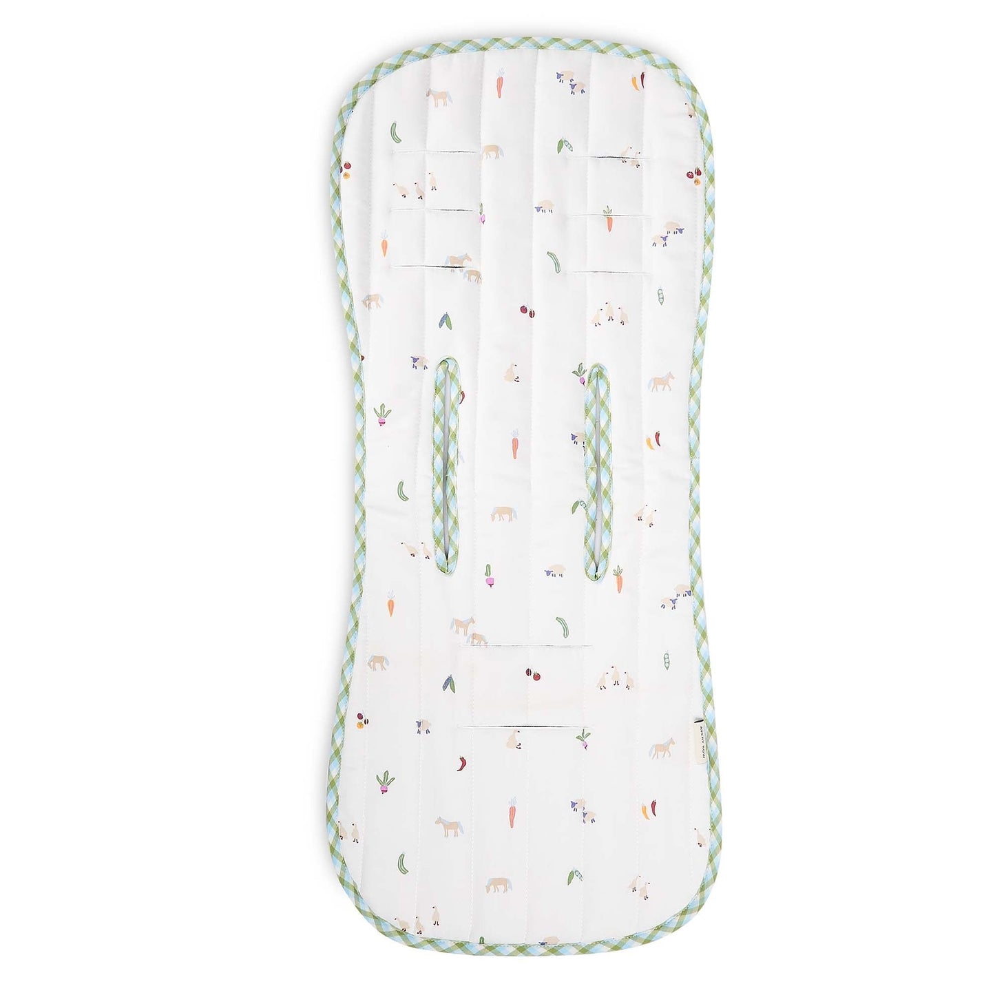 Avery Row Pram Seat Liner - Little Farm/Greenhouse Gingham