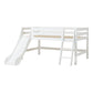 Hoppekids Eco Luxury Mid Sleeper Bed with Slide - White