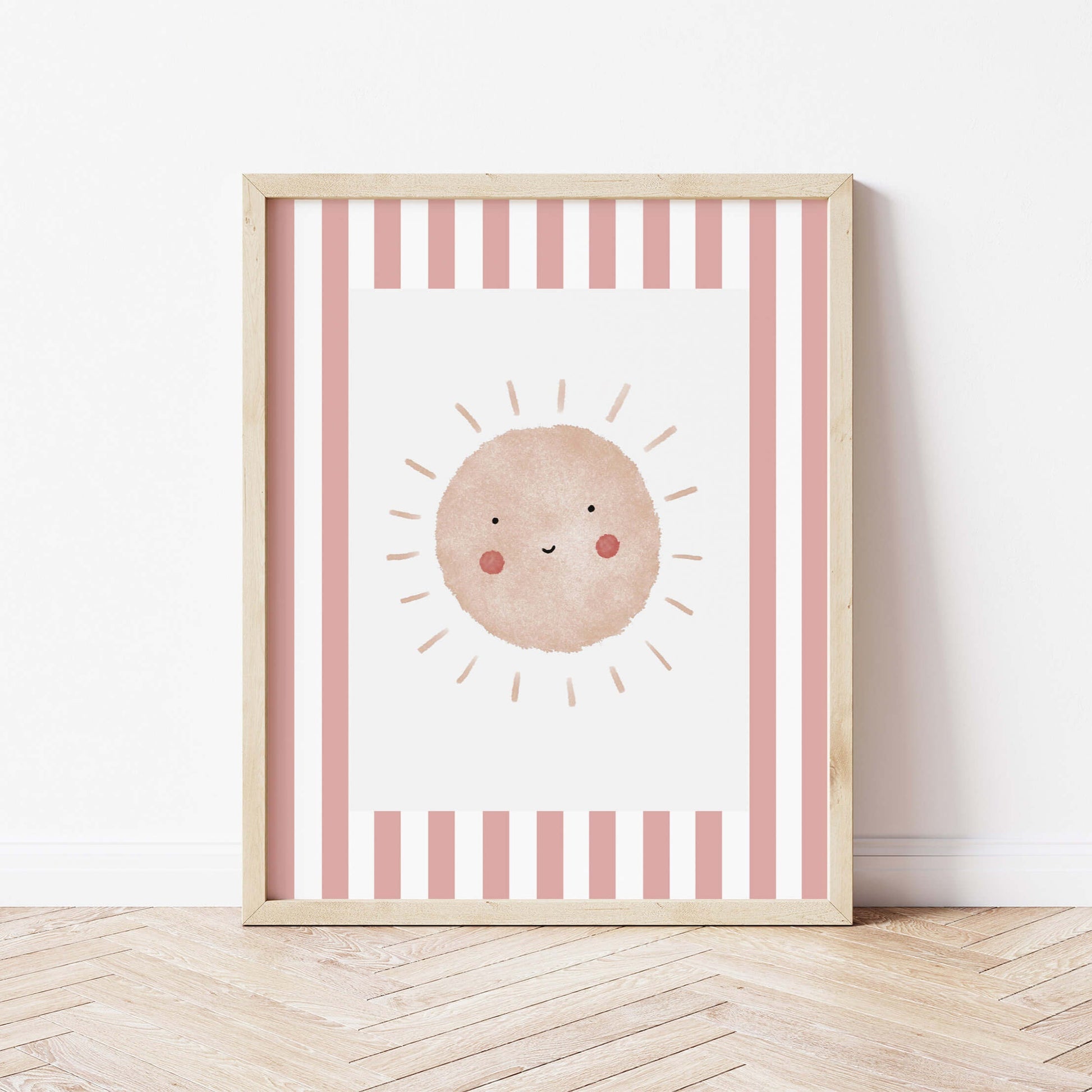 The Little Jones Boho Sunshine Print - Pale Red Stripes