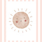The Little Jones Boho Sunshine Print - Pale Pink Stripes