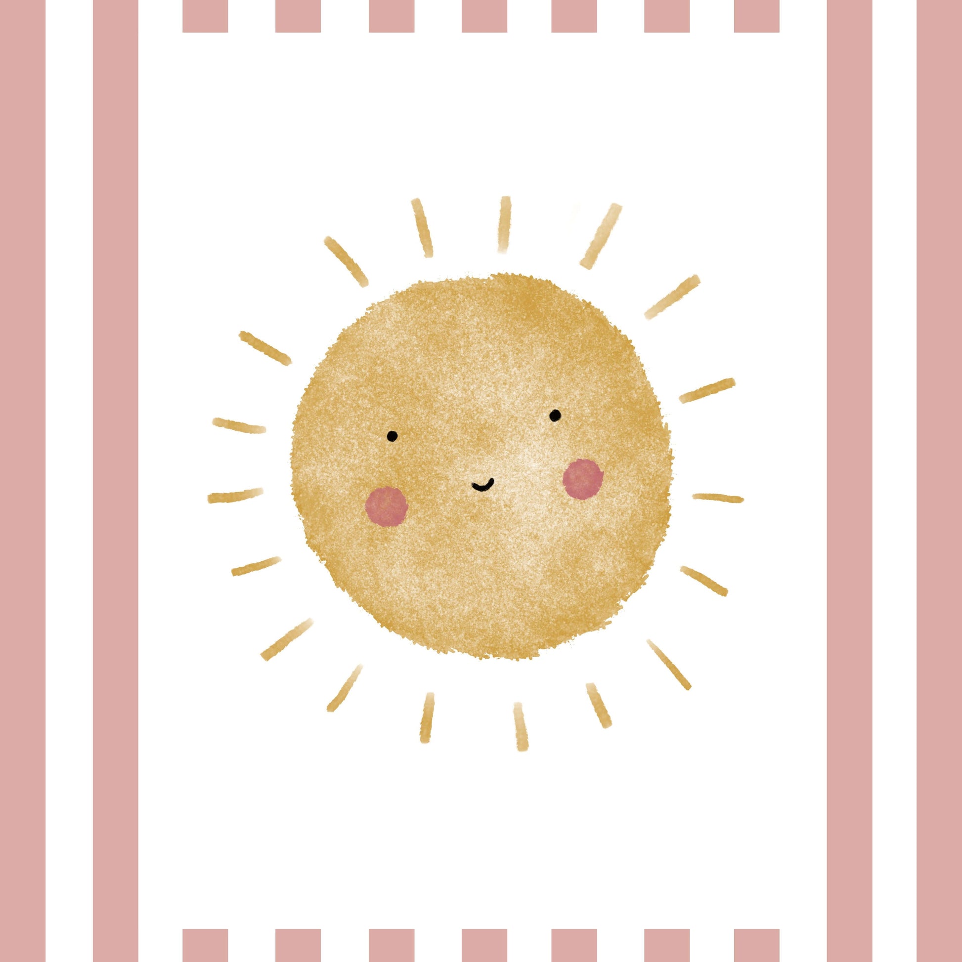 The Little Jones Sunshine Print - Pale Red Stripes
