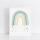 The Little Jones Rainbow Love print - greens