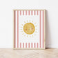 The Little Jones Sunshine Print - Pale Red Stripes