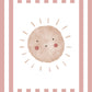 The Little Jones Boho Sunshine Print - Pale Red Stripes