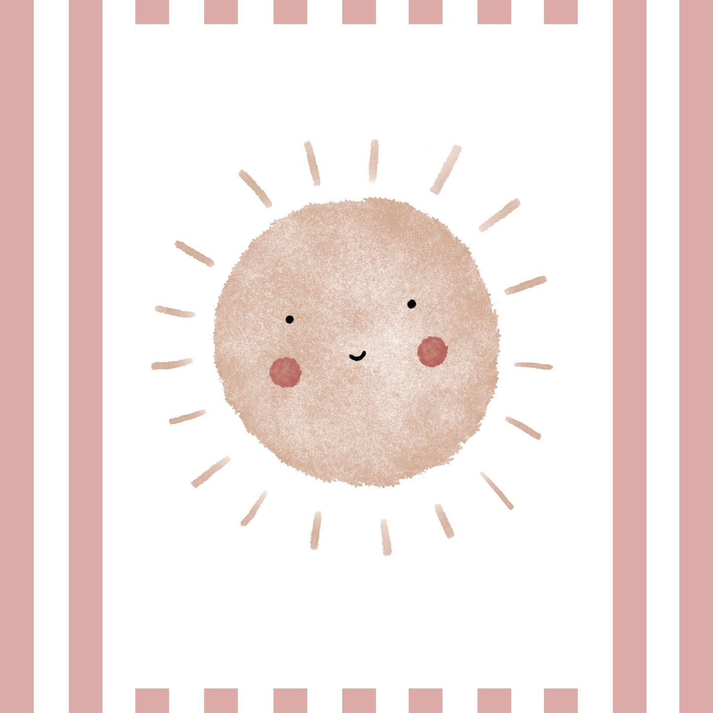 The Little Jones Boho Sunshine Print - Pale Red Stripes