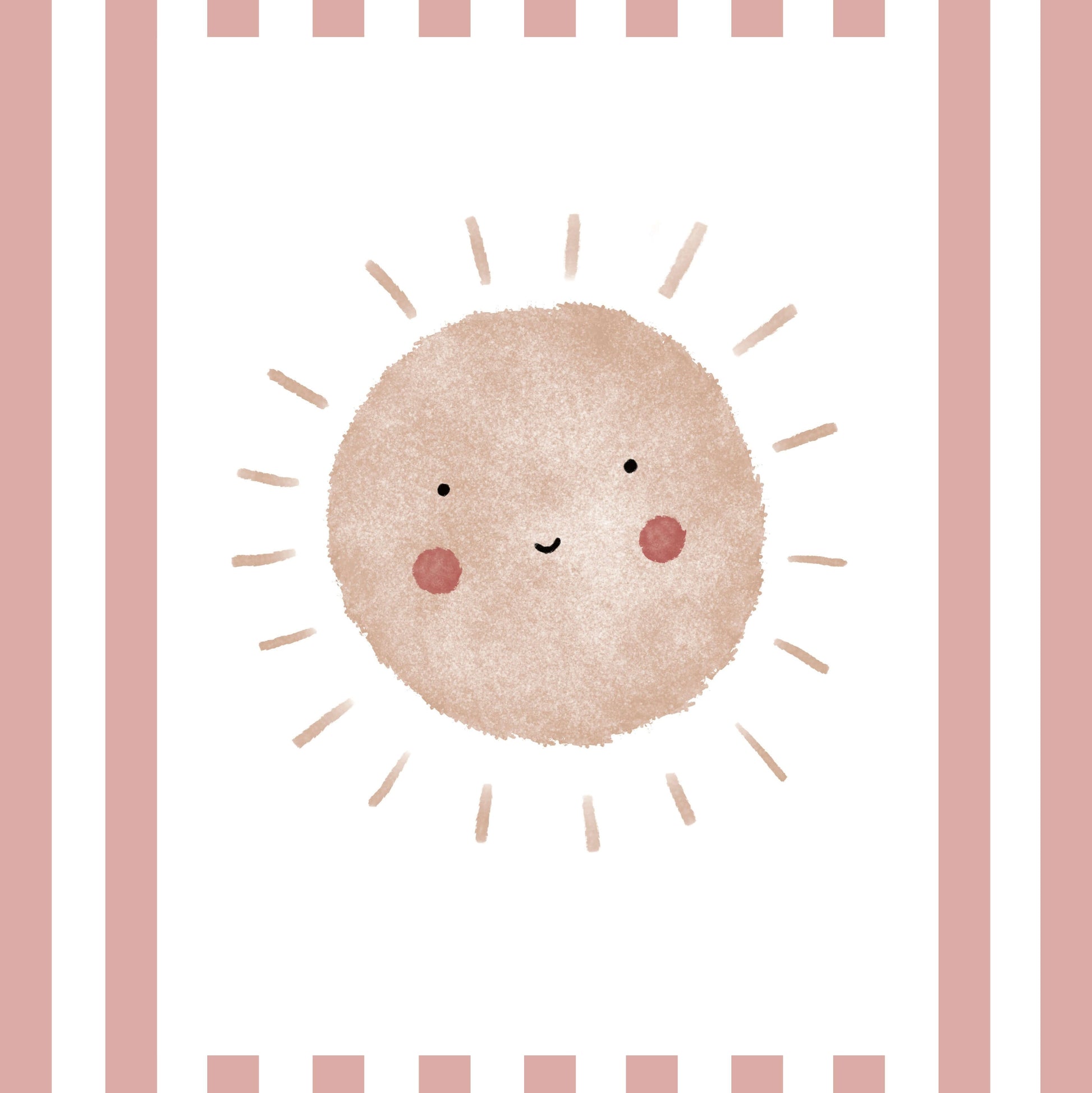 The Little Jones Boho Sunshine Print - Pale Red Stripes